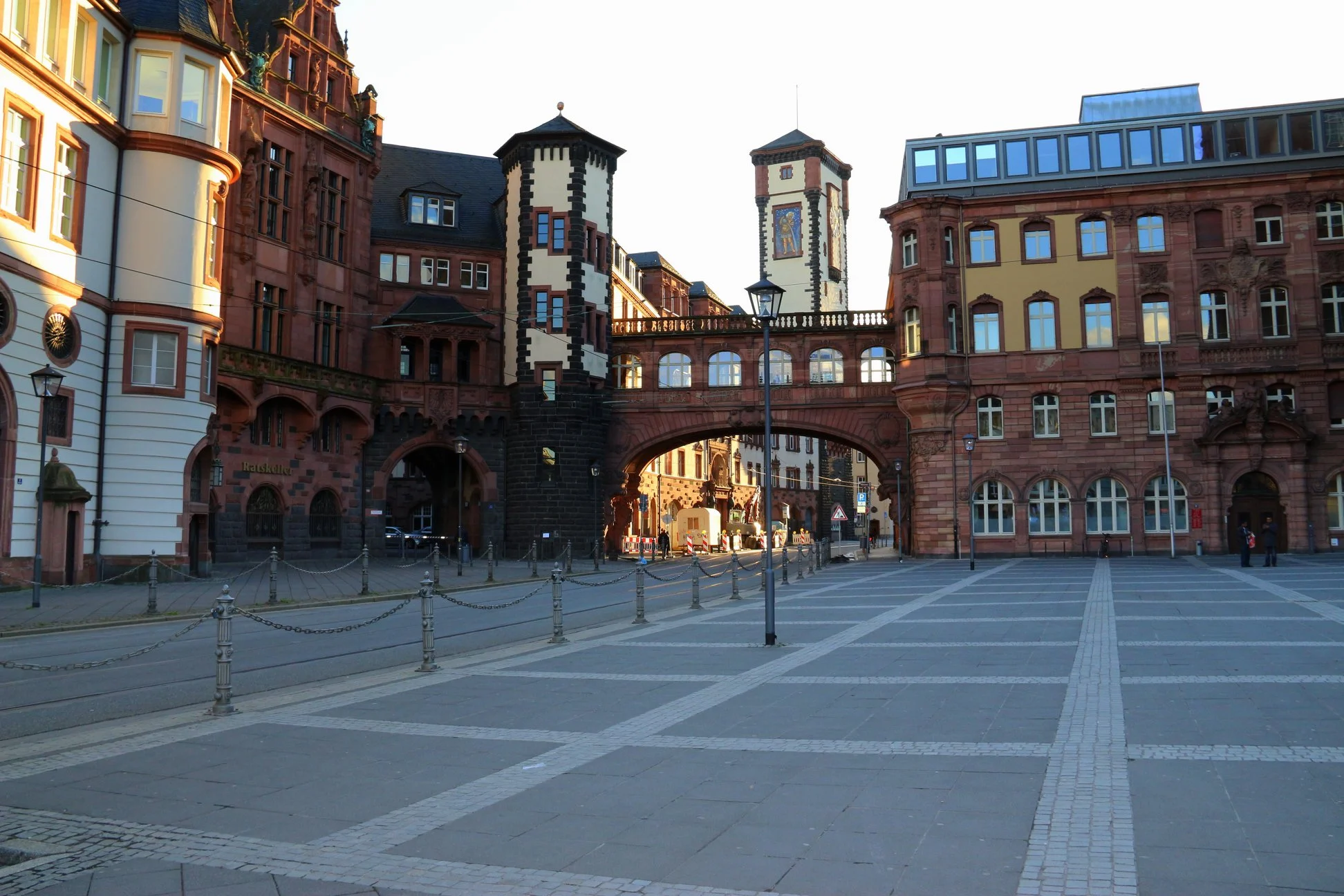Detalhe da arquitetura mais antiga de Frankfurt