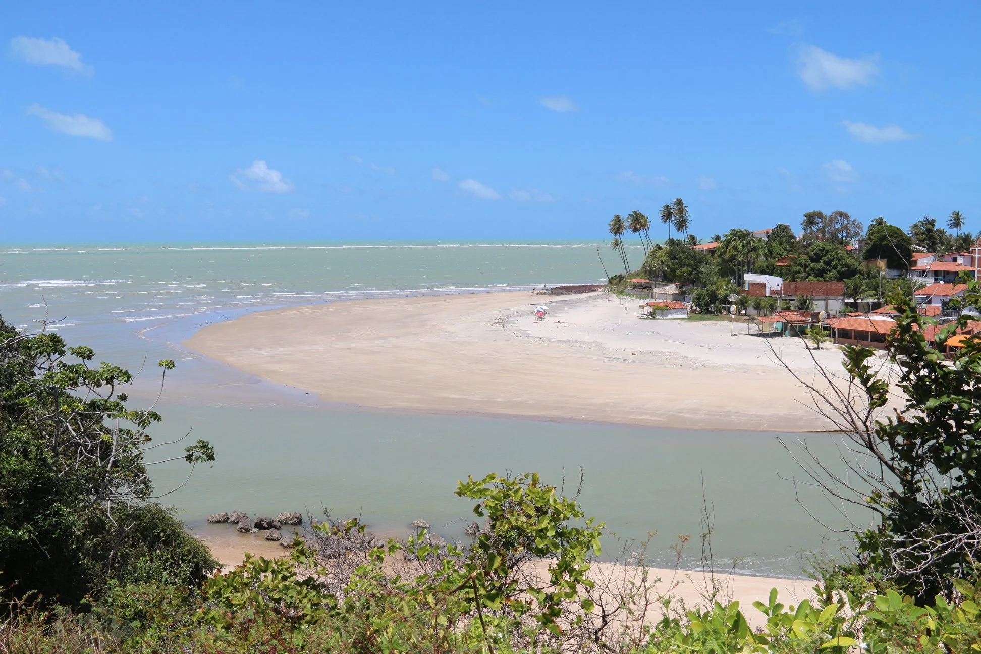 Encontro do Rio Pirangi com o mar